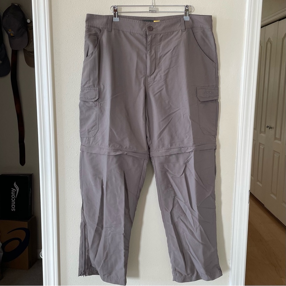 Cabela’s Men's Sz 36 X 30 Gray Convertible Cargo Hiking Nylon Outdoor Pant Short